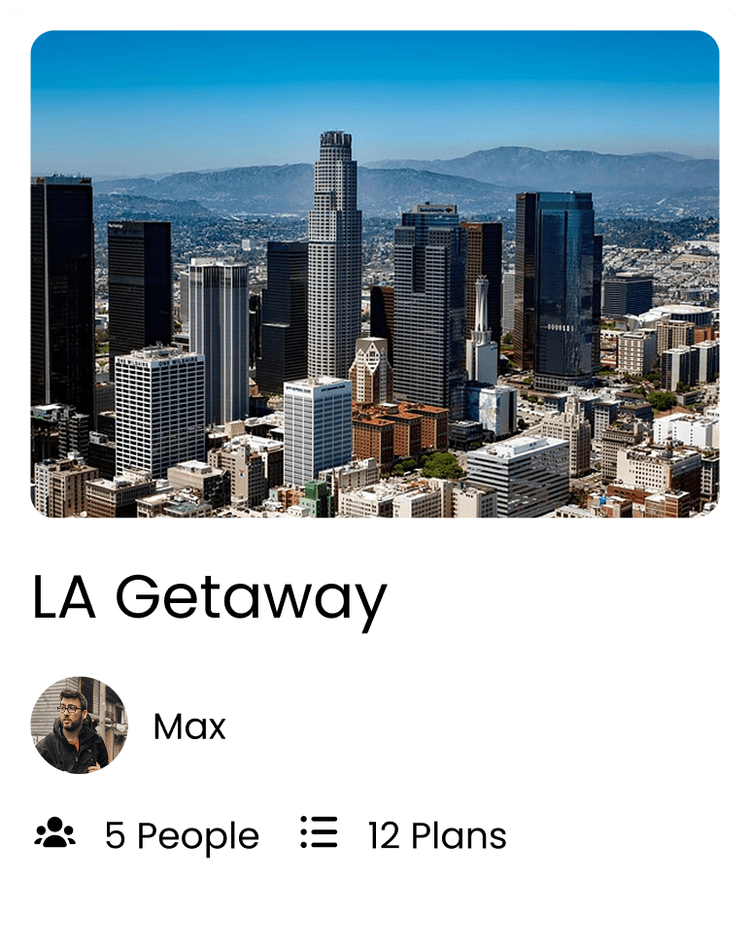 Los Angeles Trip Card
